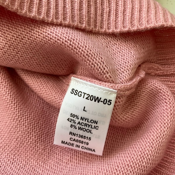 Stitches & Stripes Sweater Womens Large Long Sleeves Knit Tops Pink Rose New - Picture 6 of 10